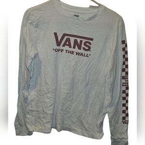 Van's long sleeve shirt, checkered sleeves SZ small